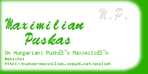 maximilian puskas business card